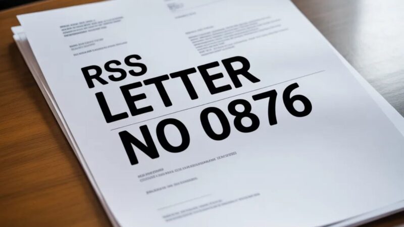 RSS Letter No 0876 System for Structured Communication and Document Tracking
