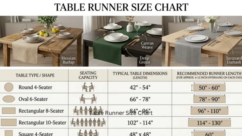 Never Buy the Wrong Table Runner Size Chart Again
