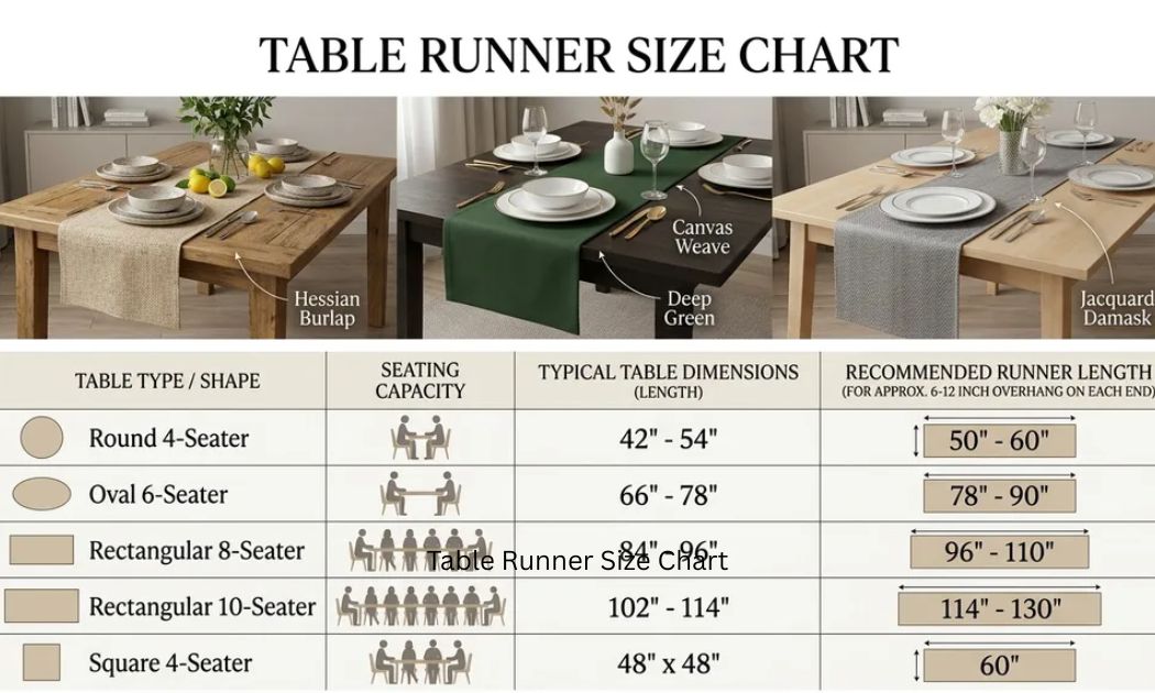 Never Buy the Wrong Table Runner Size Chart Again